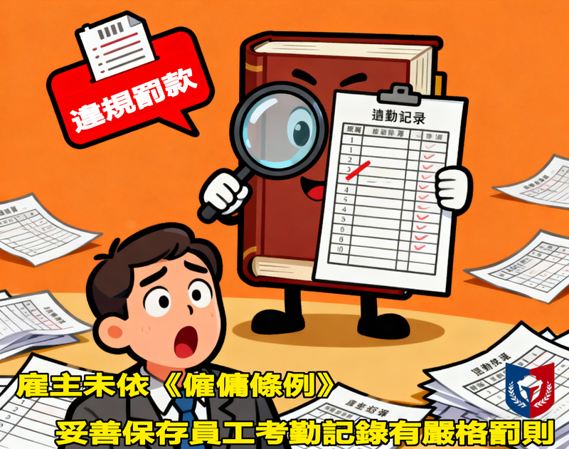 雇主未依《僱傭條例》妥善保存員工考勤記錄有嚴格罰則