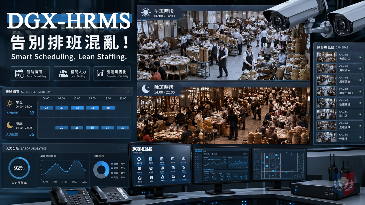 告別排班混亂！DGX-HRMS考勤系統助酒樓食肆精簡人手
