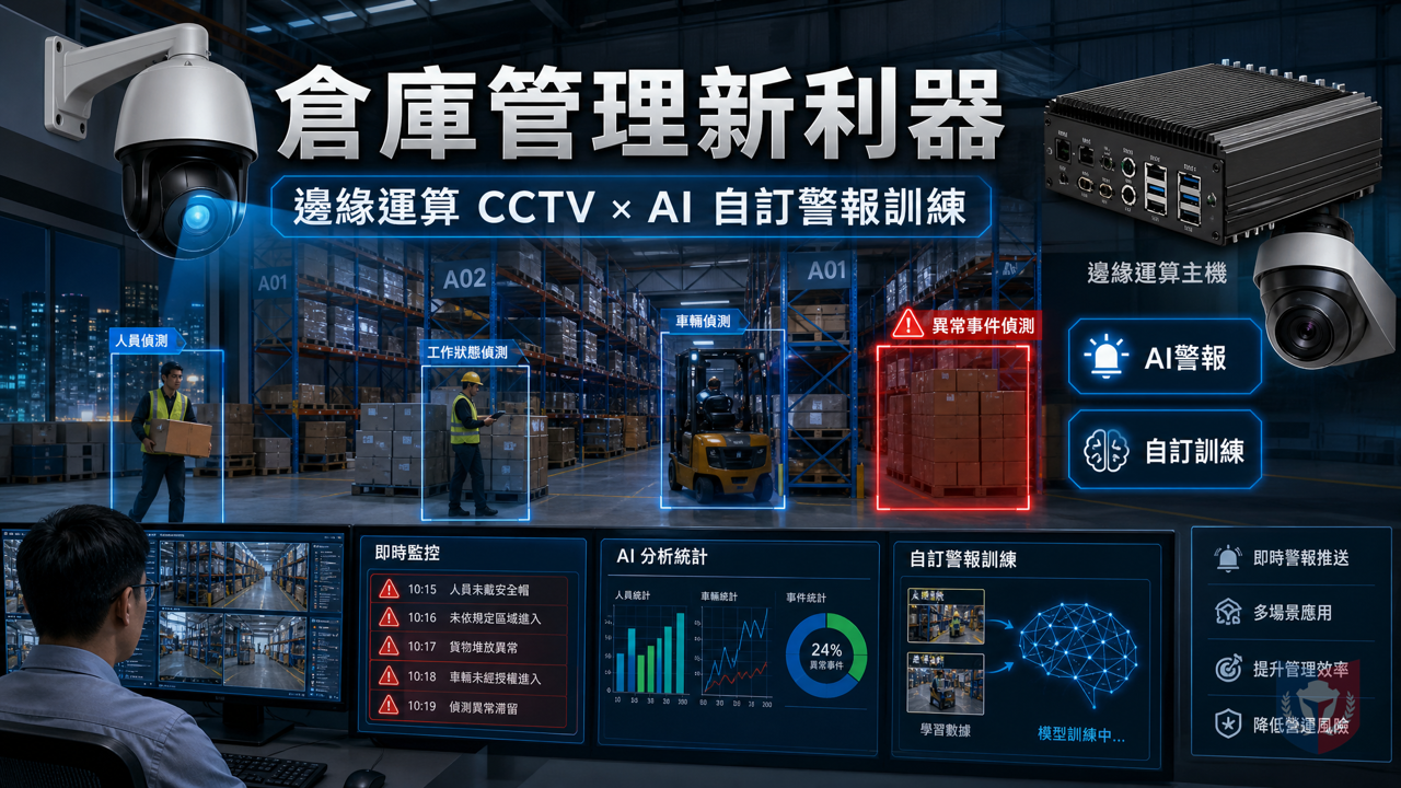 倉庫管理新利器：邊緣運算 CCTV 與自訂警報訓練
